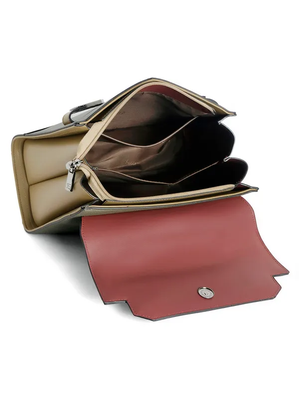Exotic_Dualtone_Textured_Handbag_Khaki_Khaki
