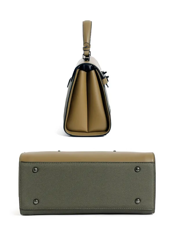 Exotic_Dualtone_Textured_Handbag_Khaki_Khaki