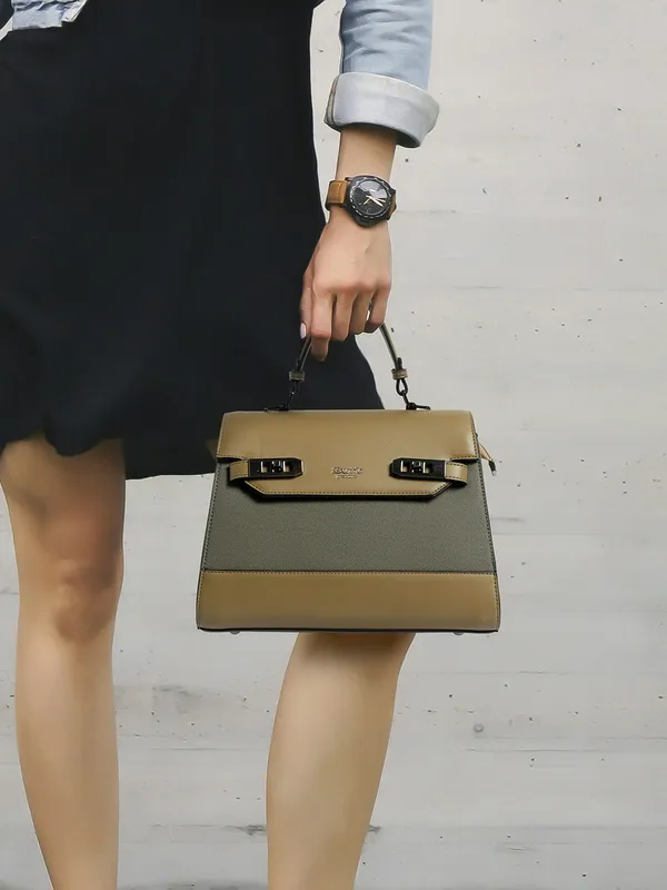 Exotic_Dualtone_Textured_Handbag_Khaki_Khaki
