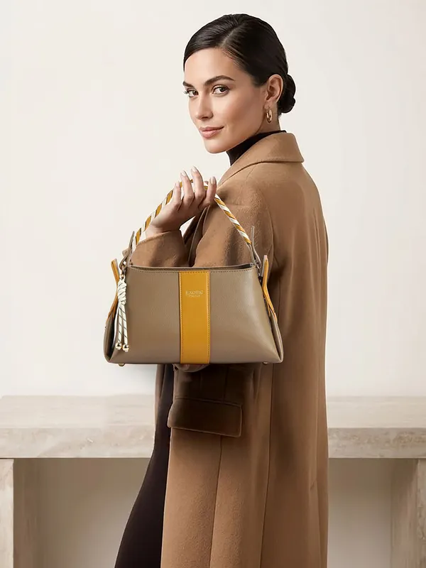 Exotic_Noir_Twist_Structured_Handbag_Khaki_Khaki