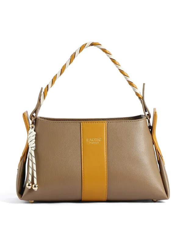 Exotic_Noir_Twist_Structured_Handbag_Khaki_Khaki