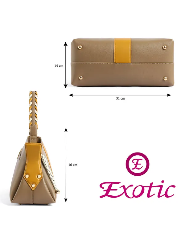 Exotic_Noir_Twist_Structured_Handbag_Khaki_Khaki