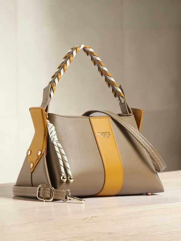 Exotic_Noir_Twist_Structured_Handbag_Khaki_Khaki
