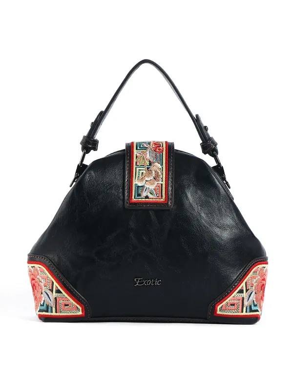 Exotic_Zenvira_Artisan_Satchel_Bag_Black_Black