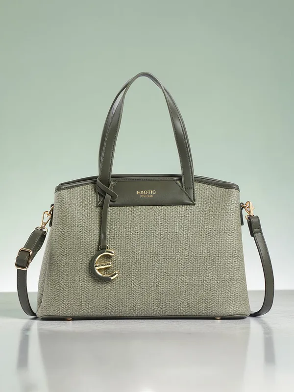 Exotic_Evara_Structured_Satchel_Handbags_Green_Green