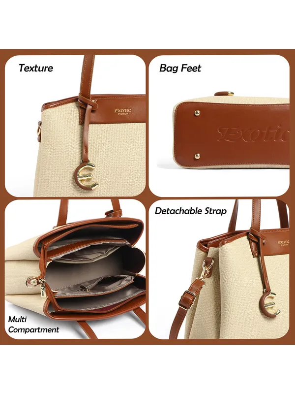 Exotic_Evara_Structured_Satchel_Handbags_Beige_Beige