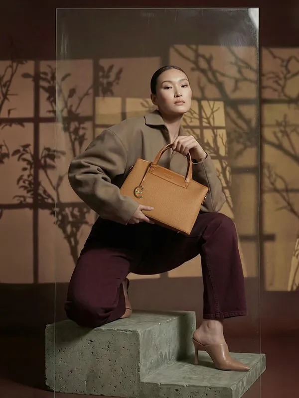 Exotic_Evara_Structured_Satchel_Handbags_Khaki_Khaki