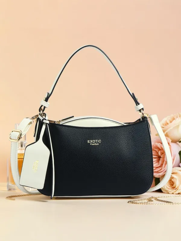 Exotic_Premium_Azure_Curve_Shoulder_Bag_Black_Black