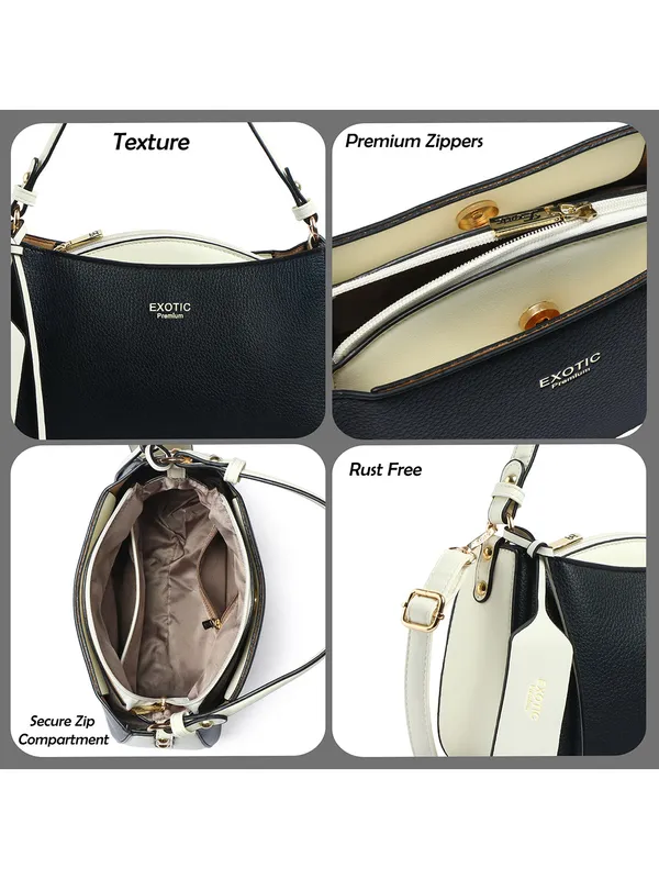 Exotic_Premium_Azure_Curve_Shoulder_Bag_Black_Black