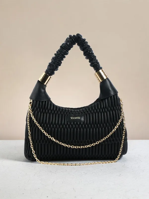Exotic_Premium_Celestia_Quilted_Hobo_Shoulder_Bag_Black_Black