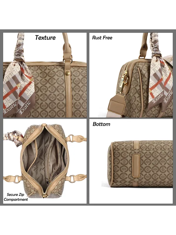 Exotic_Monogram_Pattern_Top_Handheld_Slingbag_Khaki_Khaki