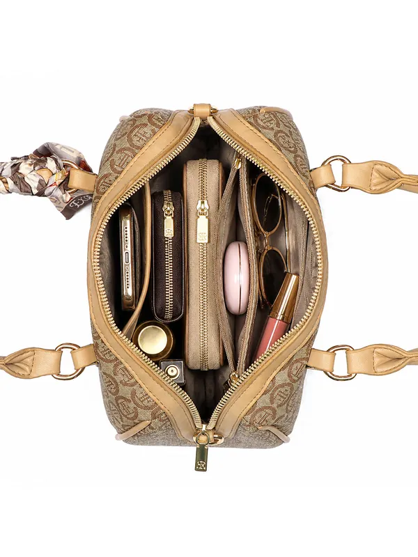 Exotic_Monogram_Pattern_Top_Handheld_Slingbag_Khaki_Khaki