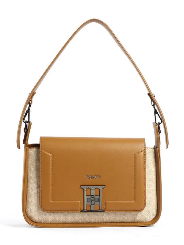 Exotic_Ravelle_Structured_Shoulder_Bag_For_Women_Tan_Tan
