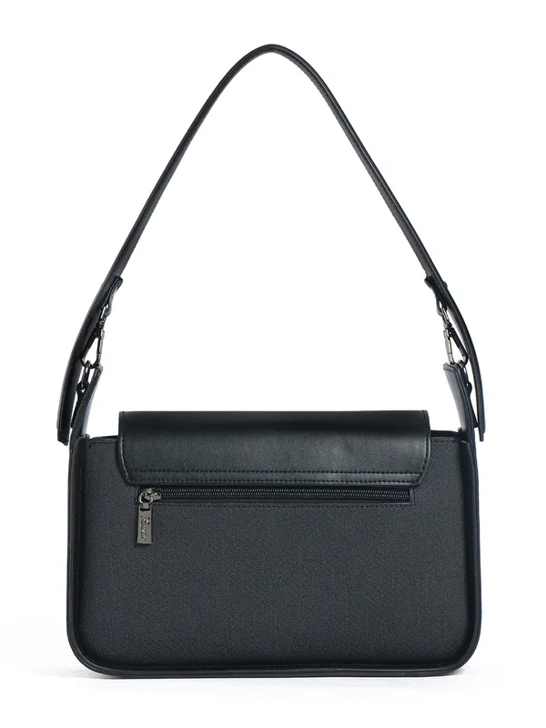 Exotic_Ravelle_Structured_Shoulder_Bag_For_Women_Black_Black