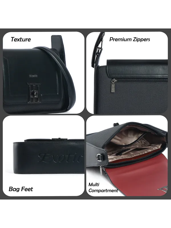 Exotic_Ravelle_Structured_Shoulder_Bag_For_Women_Black_Black