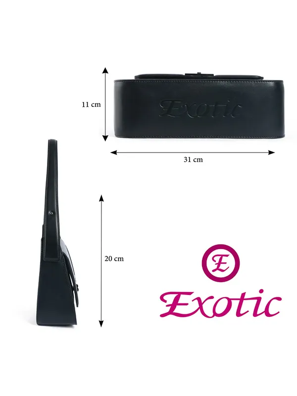Exotic_Ravelle_Structured_Shoulder_Bag_For_Women_Black_Black