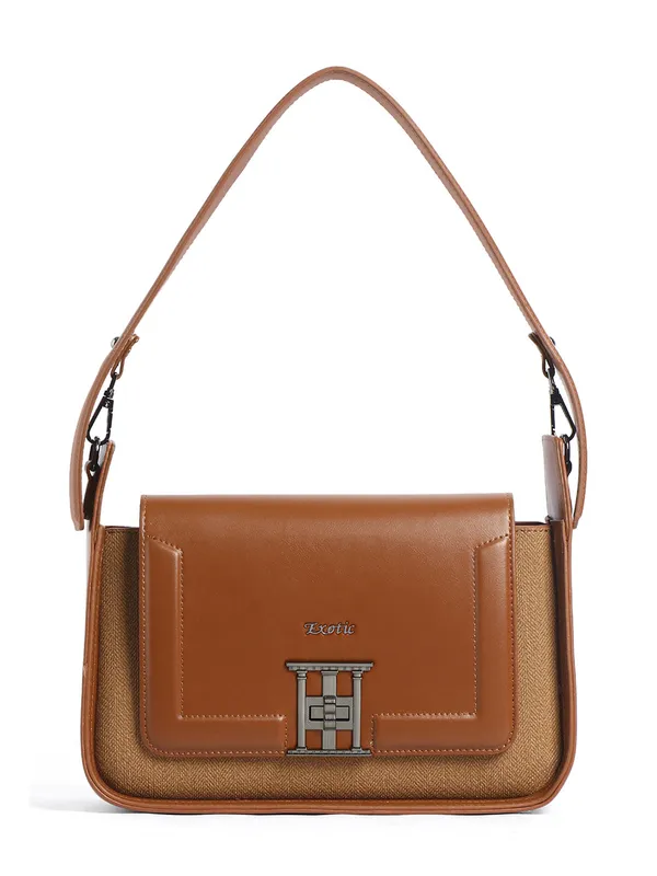 Exotic_Ravelle_Structured_Shoulder_Bag_For_Women_Brown_Brown