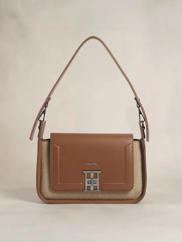 Exotic_Ravelle_Structured_Shoulder_Bag_For_Women_Wine_Red