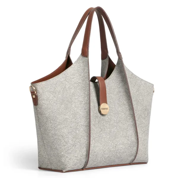 Exotic_Canvas_Totebag_For_Work_Travel_Everyday_Fashion_Grey_Grey