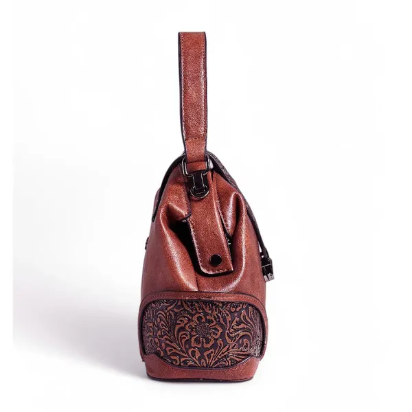 Exotic_The_Unique_Embossed_Round_Floral_Flap_Sling_Bag_Brown_Brown