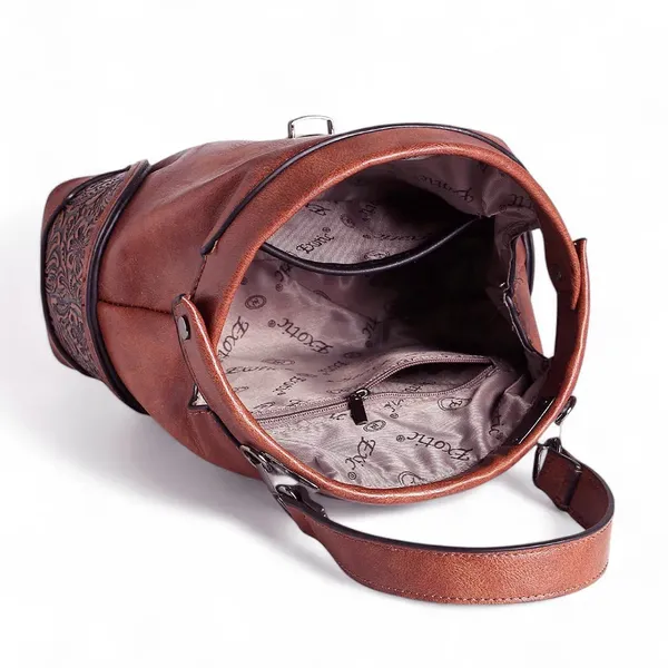 Exotic_The_Unique_Embossed_Round_Floral_Flap_Sling_Bag_Brown_Brown