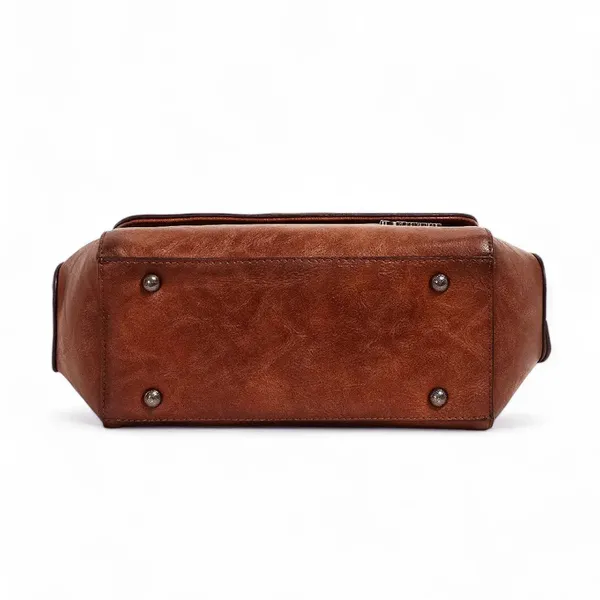 Exotic_Satchel_Retro_Embossed_Sling_Bag_For_Women_Brown_Brown