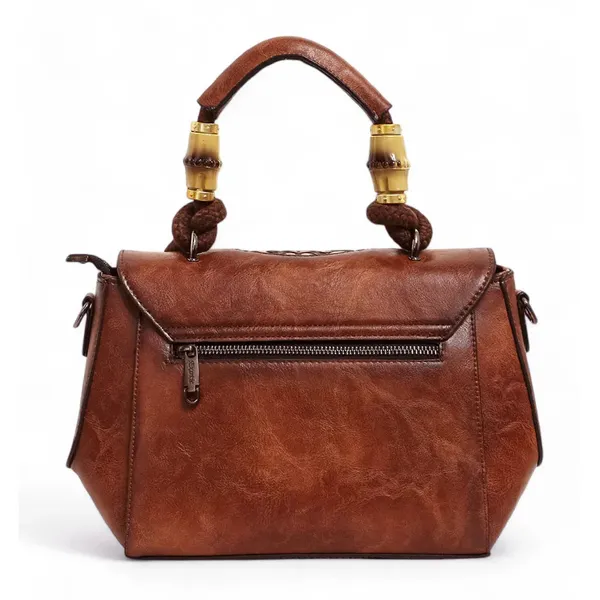Exotic_Satchel_Retro_Embossed_Sling_Bag_For_Women_Brown_Brown