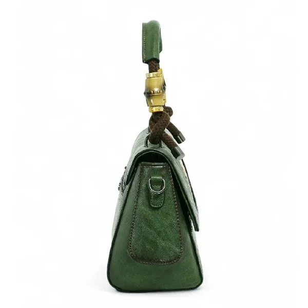 Exotic_Satchel_Retro_Embossed_Sling_Bag_For_Women_Green_Green