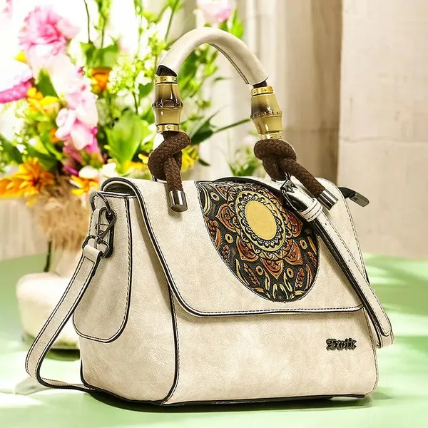 Exotic_Satchel_Retro_Embossed_Sling_Bag_For_Women_Beige