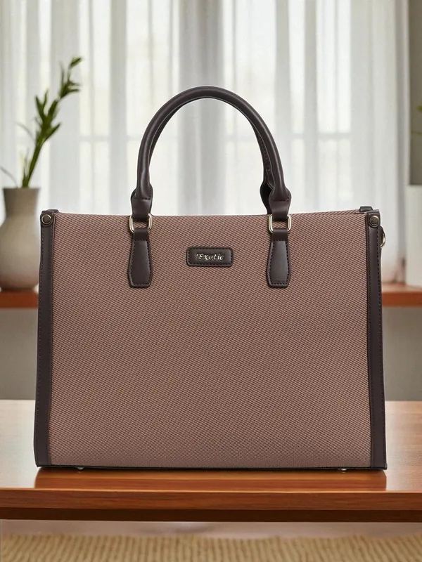 Exotic_Structured_Executive_Oversize_Tote_Hand_Bag_Wine_Brown