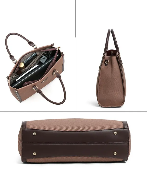 Exotic_Structured_Executive_Oversize_Tote_Hand_Bag_Wine_Brown