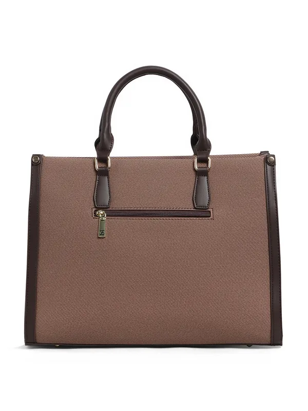 Exotic_Structured_Executive_Oversize_Tote_Hand_Bag_Wine_Brown