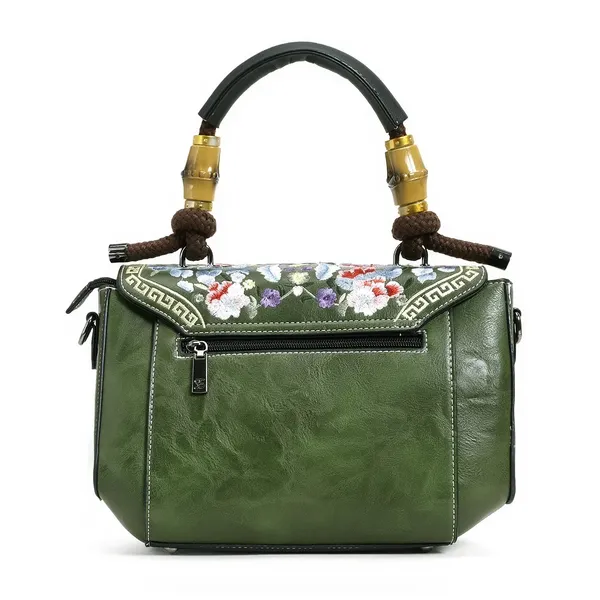 Exotic_Satchel_Vintage_Retro_Embroidery_Purse_Green_Green