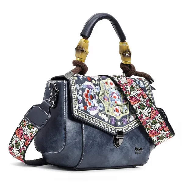 Exotic_Satchel_Vintage_Retro_Embroidery_Purse_Blue_Blue
