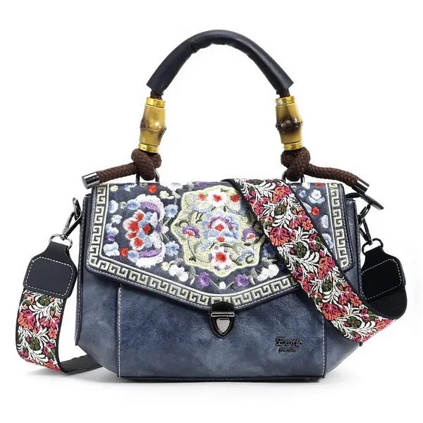 Exotic_Satchel_Vintage_Retro_Embroidery_Purse_Blue_Blue
