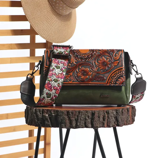 Emboridery_Premium_Shoulder_Sling_Bag_Green_Green