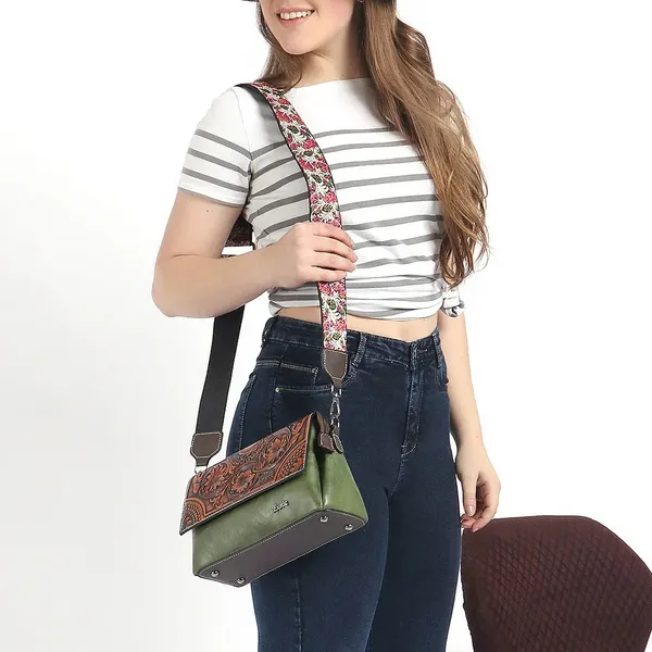 Emboridery_Premium_Shoulder_Sling_Bag_Green_Green