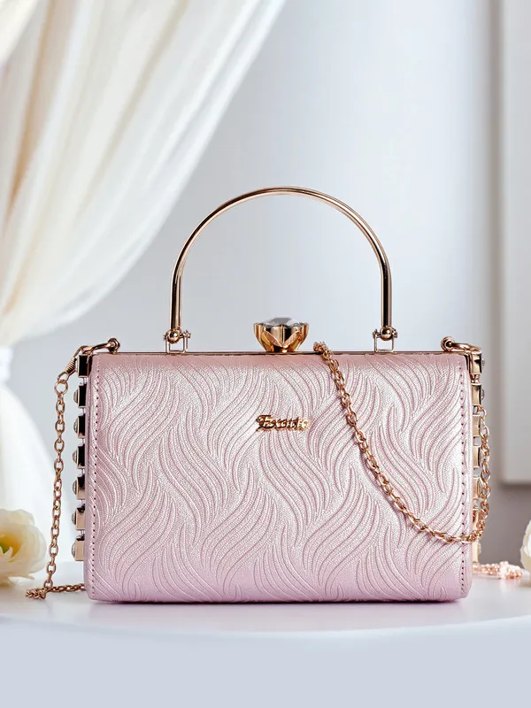 Exotic_Premium_Crystal_Charm_Sling_Bag_With_Detachable_Chain_Handel_Gift_For_Women_Pink_Pink