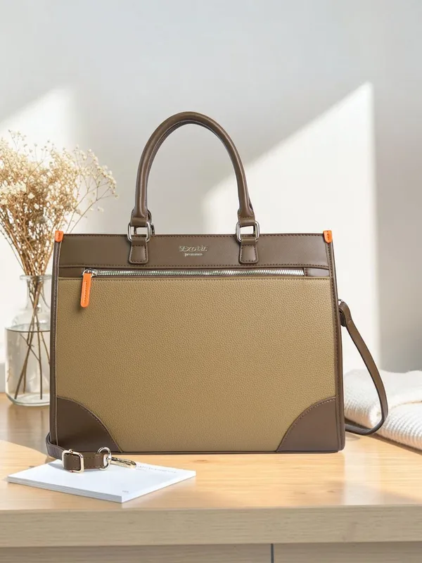 Exotic_Alora_Structured_Tote_Handbag_Khaki_Khaki