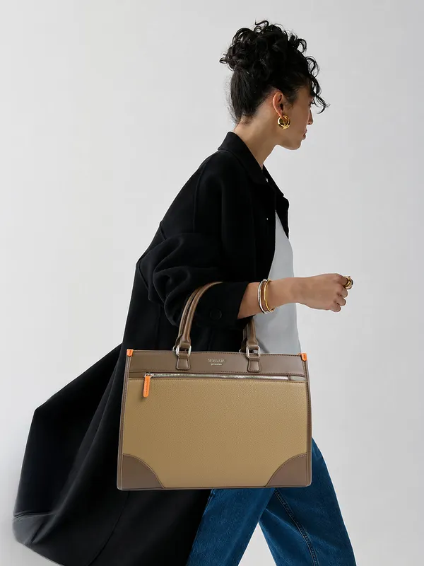 Exotic_Alora_Structured_Tote_Handbag_Khaki_Khaki