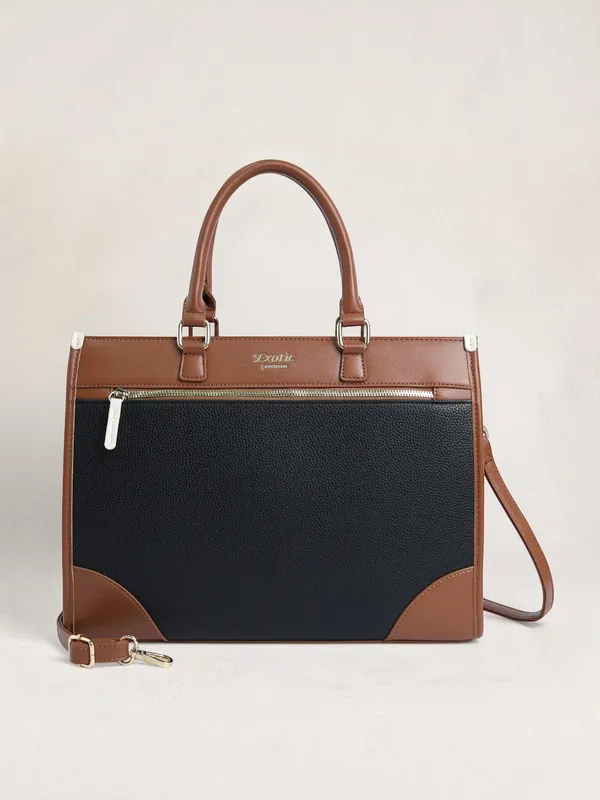 Exotic_Alora_Structured_Tote_Handbag_Black