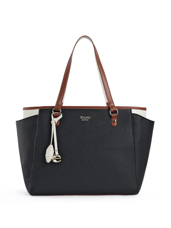 Exotic_Amara_Structured_Black_Tote_Bag_Black