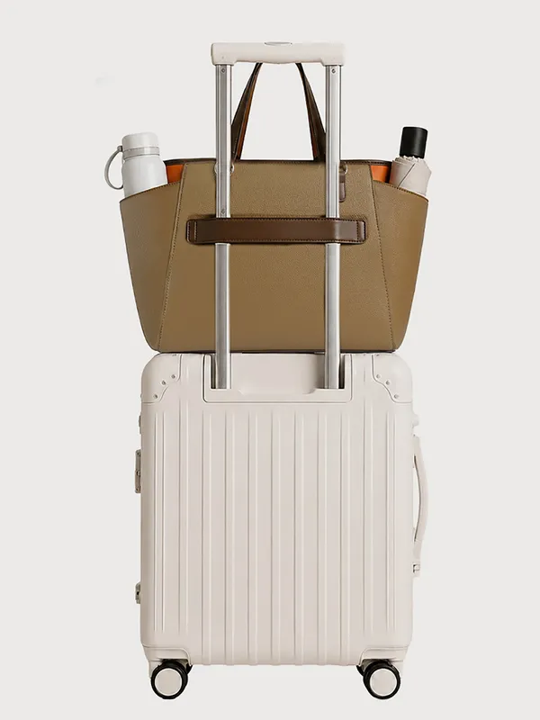 Exotic_Amara_Structured_Black_Tote_Bag_Khaki