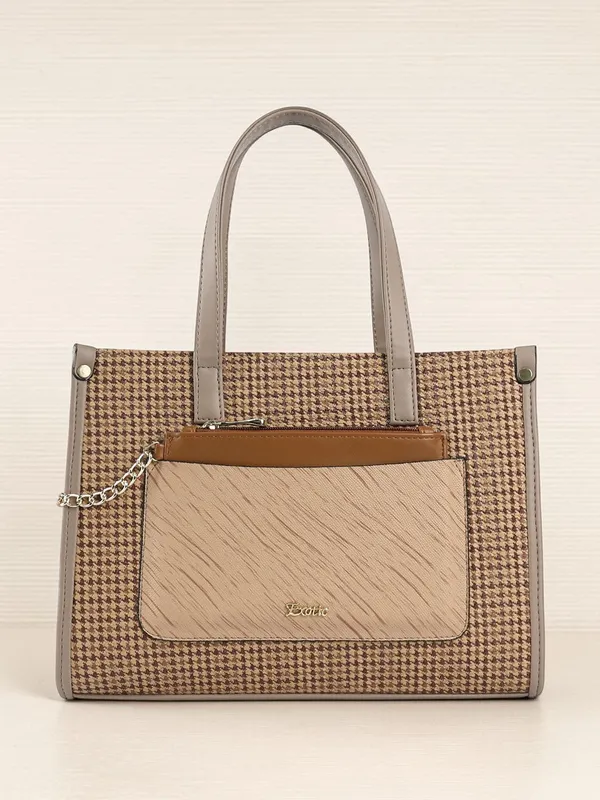 Exotic_Calyra_Women_S_Houndstooth_Handbag_Brown