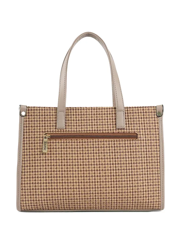 Exotic_Calyra_Women_S_Houndstooth_Handbag_Brown