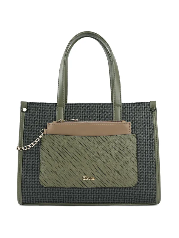 Exotic_Calyra_Women_S_Houndstooth_Handbag_Black