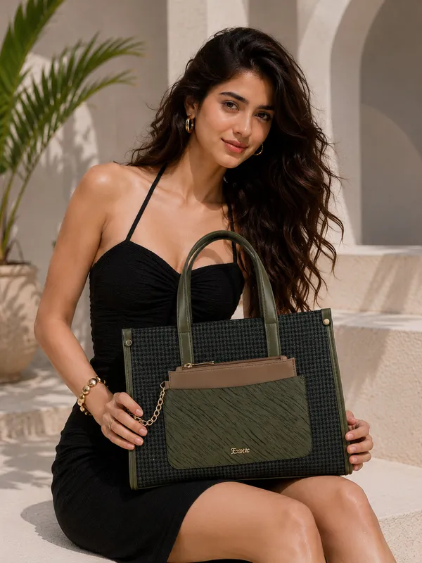 Exotic_Calyra_Women_S_Houndstooth_Handbag_Black