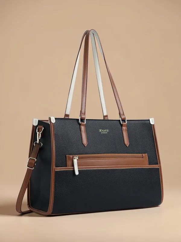 Exotic_Aria_Tote_Handbag_With_Laptop_Compartment_Black