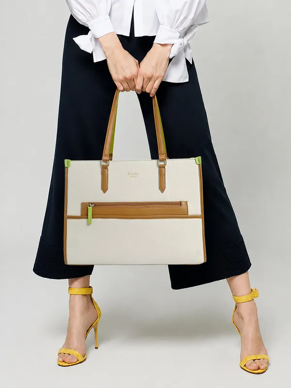 Exotic_Aria_Tote_Handbag_With_Laptop_Compartment_Off_White