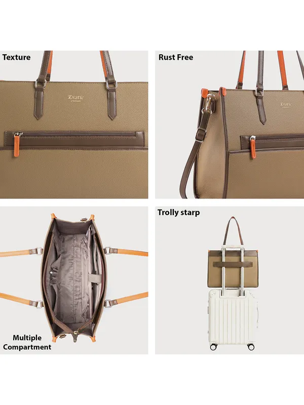 Exotic_Aria_Tote_Handbag_With_Laptop_Compartment_Khaki